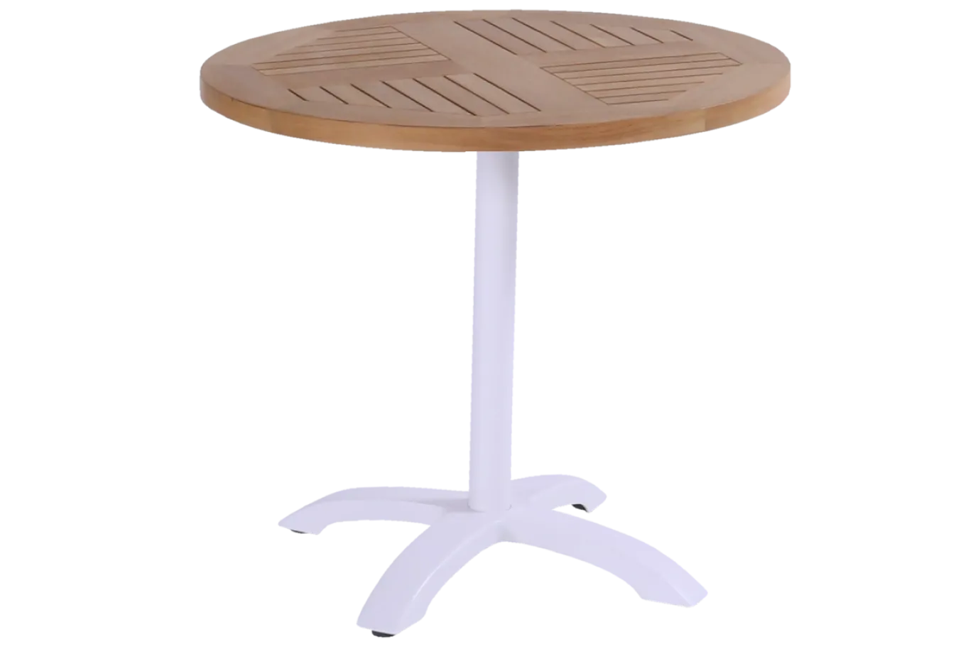 Hartman Sophie Teak Klaptafel Rond Naturel/Wit