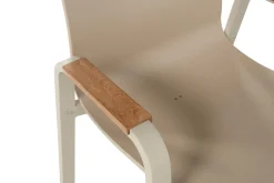 Hartman Tuinstoel Flow Armleuning Teak Taupe