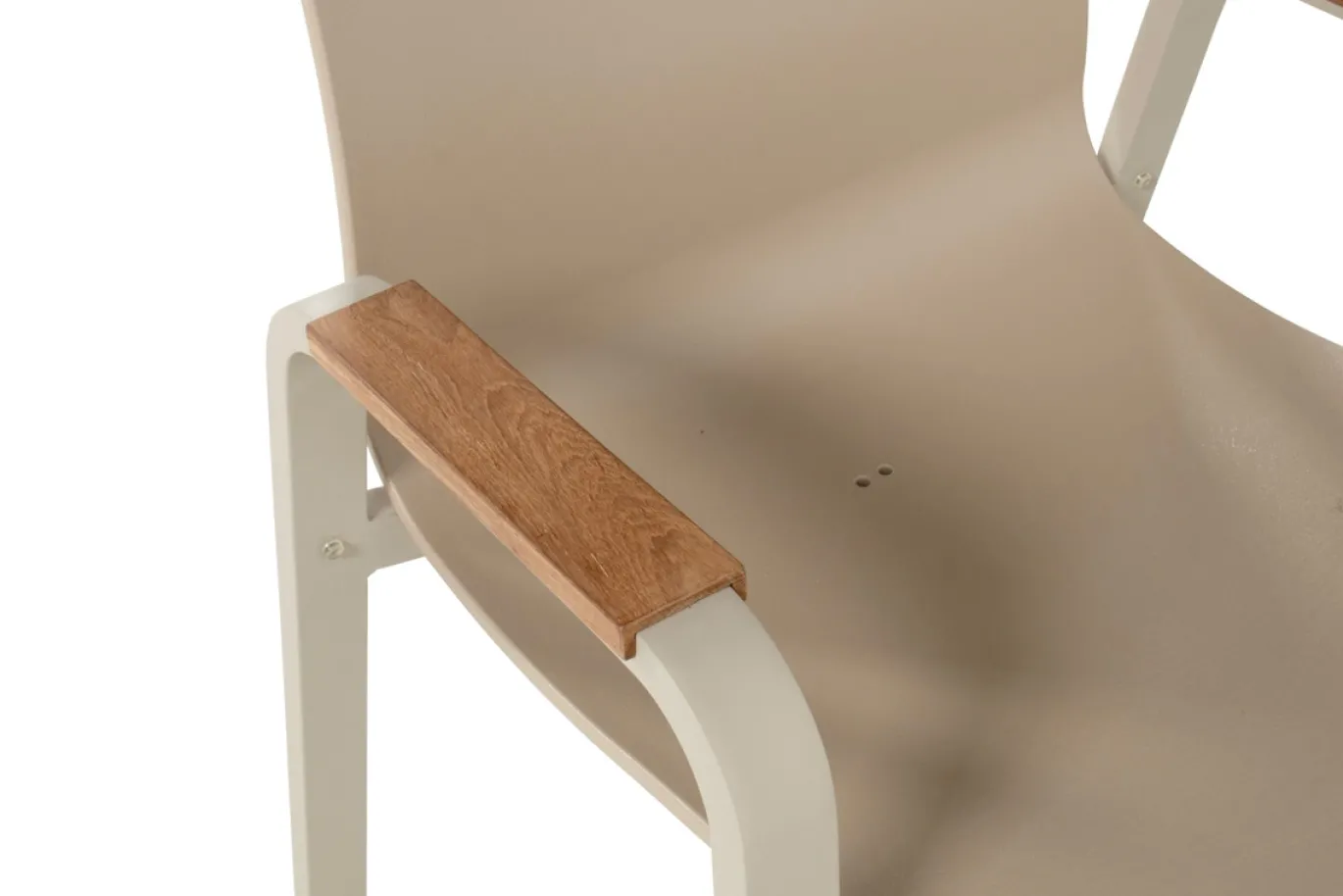 Hartman Tuinstoel Flow Armleuning Teak Taupe