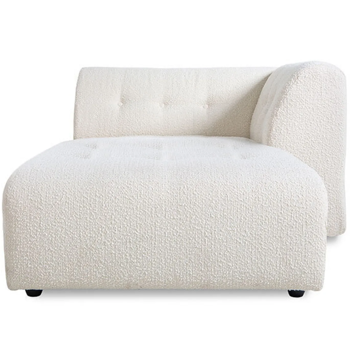HKliving Vint Bank: Element Rechts Divan, Boucle, Cream