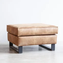 Hocker Butterfly Microleder Cognac