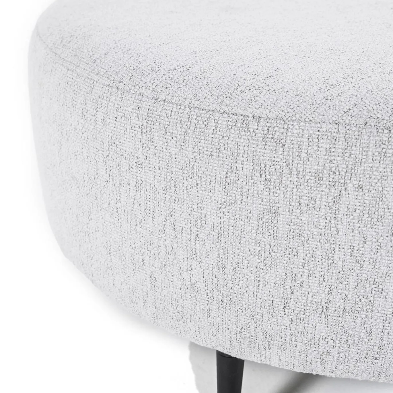 Hocker Danique Leaf Asgrijs Ø80cm