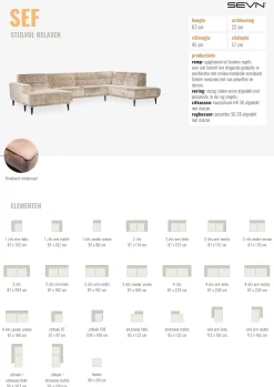 Hocker Sef Bergen Taupe