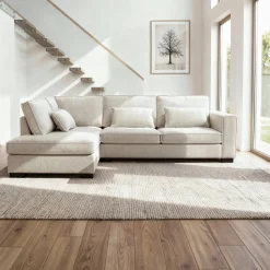 Hoekbank Addison 3-Zits Cremona Beige Links - Giga Meubel
