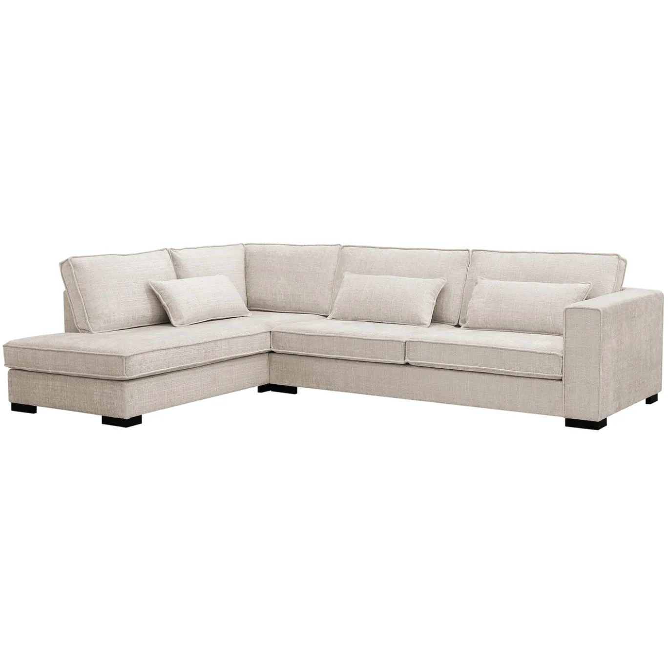 Hoekbank Addison 3-Zits Cremona Beige Links - Giga Meubel