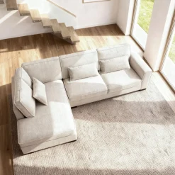 Hoekbank Addison 3-Zits Cremona Beige Links - Giga Meubel