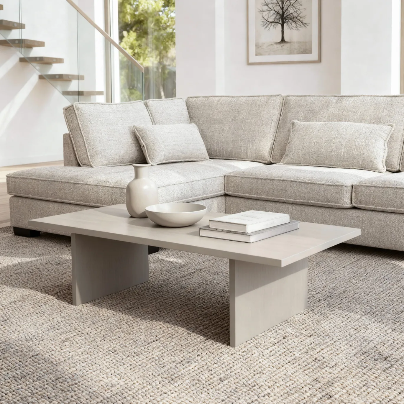 Hoekbank Addison 3-Zits Cremona Beige Links - Giga Meubel