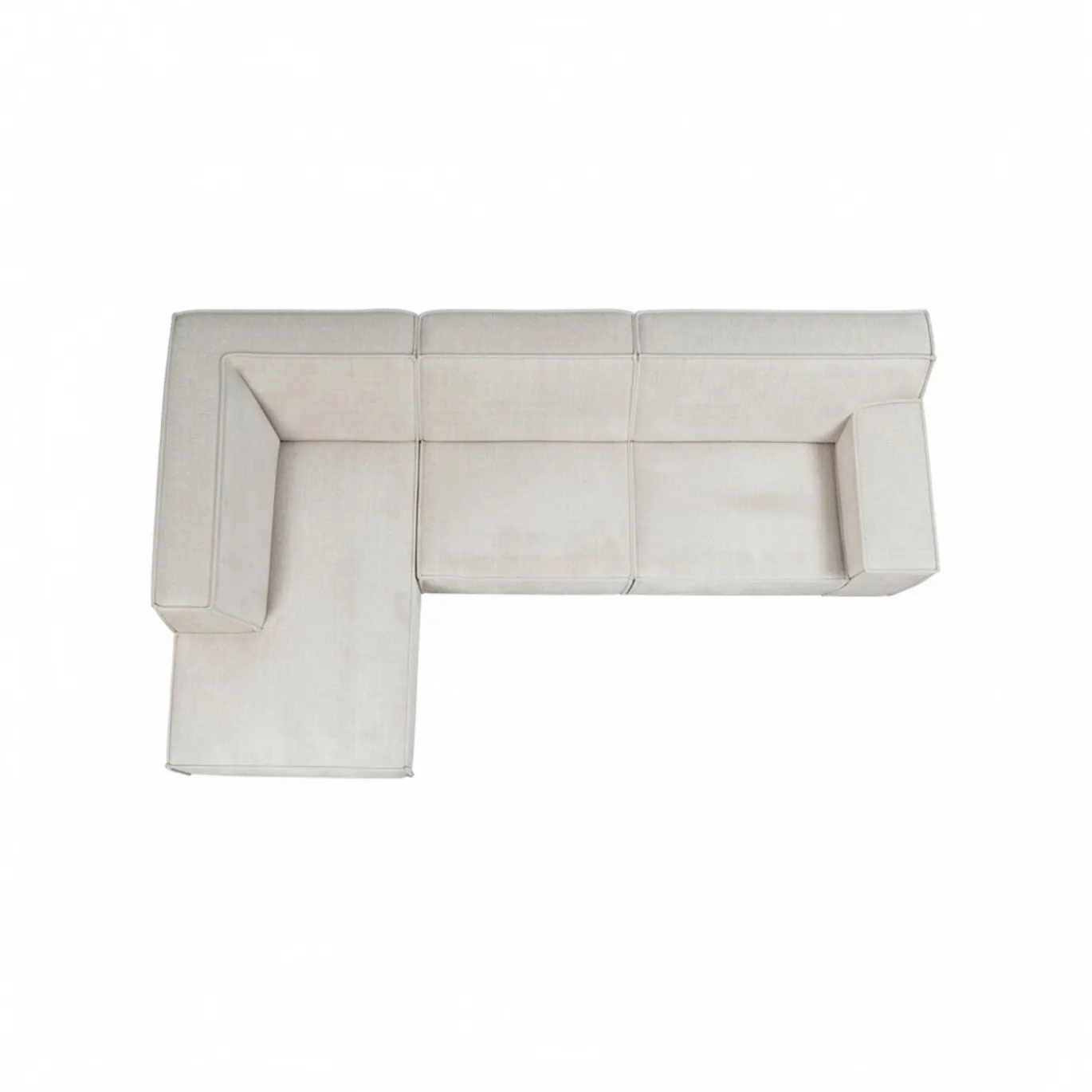 Hoekbank Benson 3-Zits Cremona Beige Links - Giga Meubel