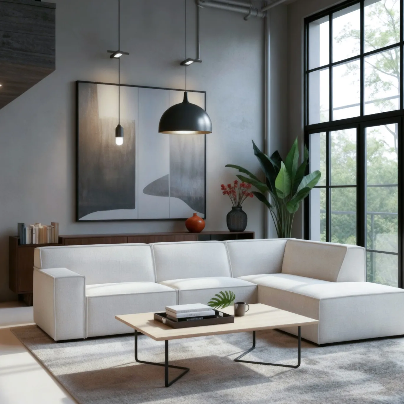Hoekbank Benson 3-Zits Cremona Beige Rechts - Giga Meubel