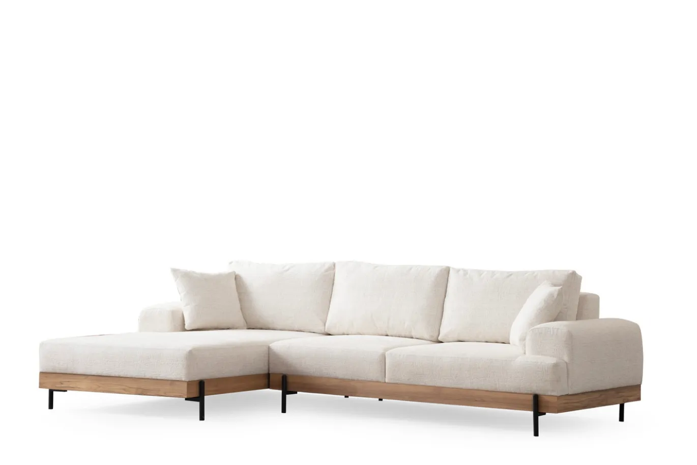 Hoekbank Eti Oak Wit Links