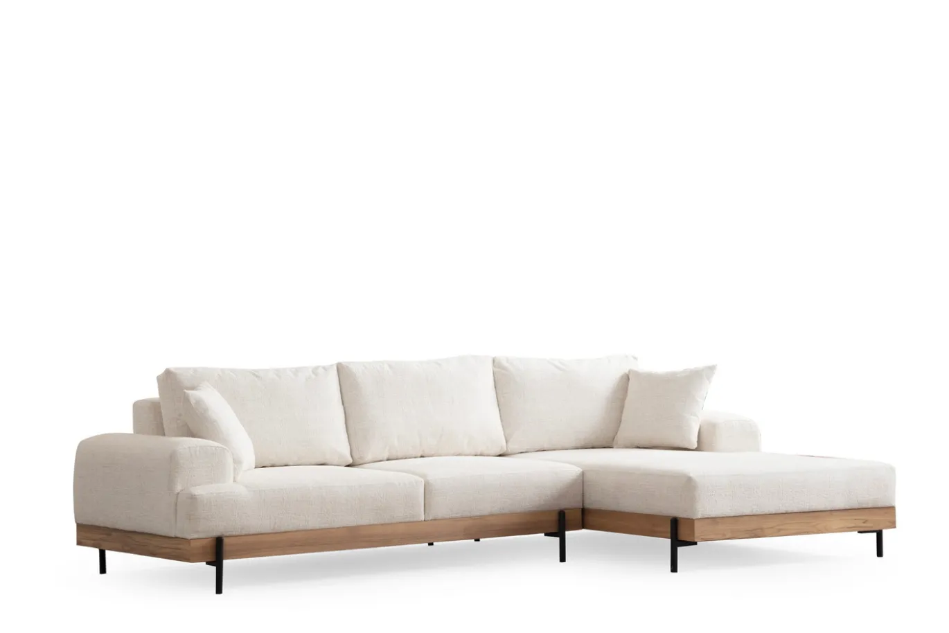 Hoekbank Eti Oak Wit Rechts