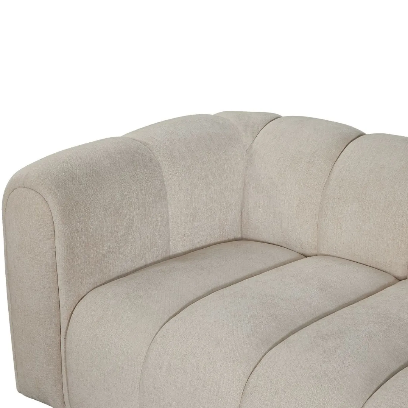 Hoekbank Fay Chenille Beige Rechts - Giga Meubel