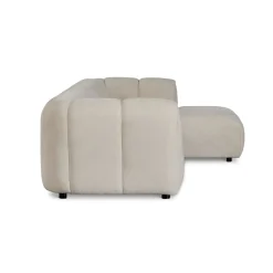 Hoekbank Fay Chenille Beige Rechts - Giga Meubel