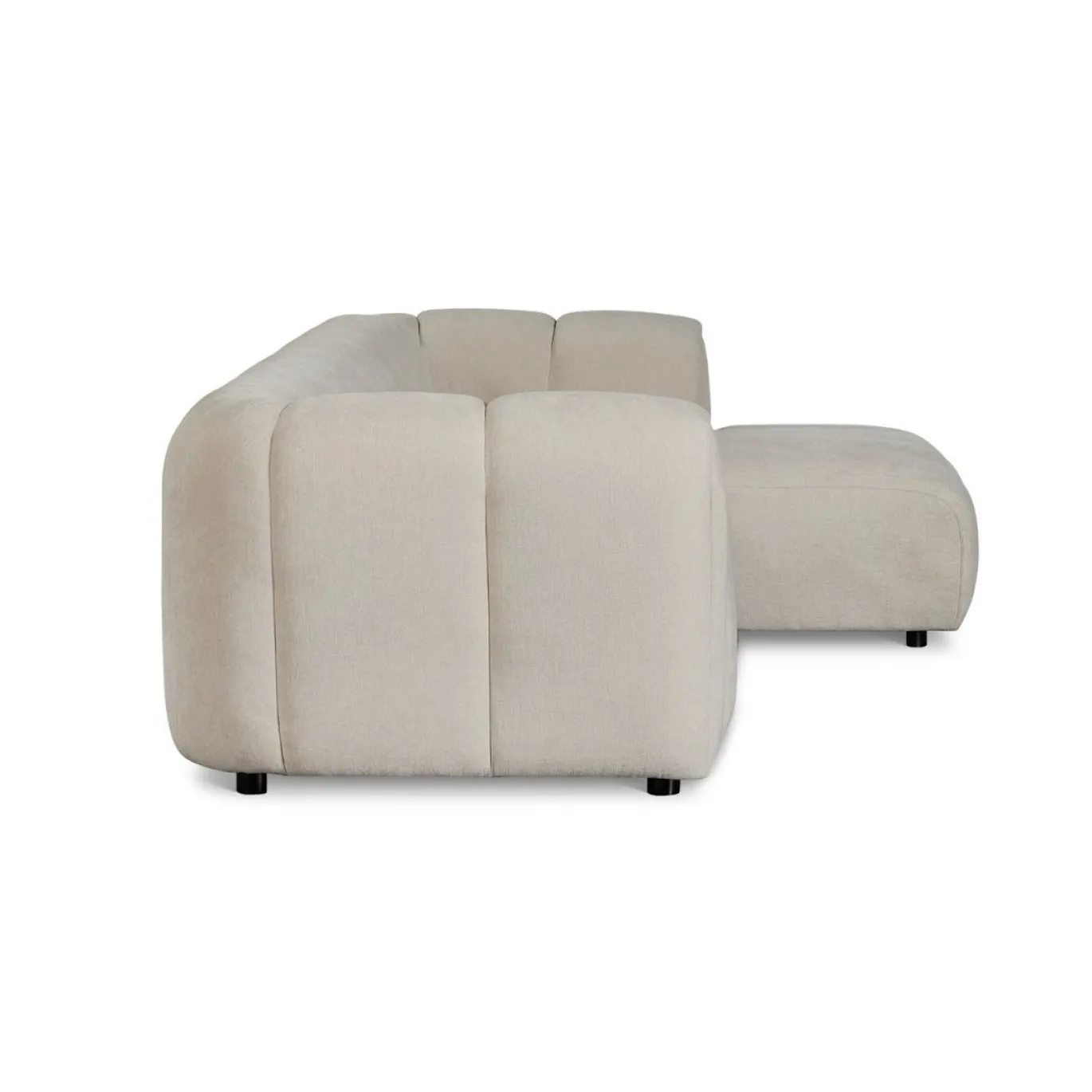Hoekbank Fay Chenille Beige Rechts - Giga Meubel
