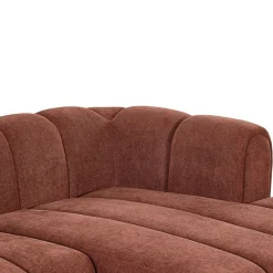 Hoekbank Fay Chenille Burgundy Rechts - Giga Meubel