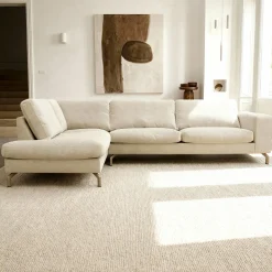 Hoekbank Gwen 3-Zits Vinci Beige Links - Giga Meubel