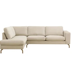 Hoekbank Gwen 3-Zits Vinci Beige Links - Giga Meubel