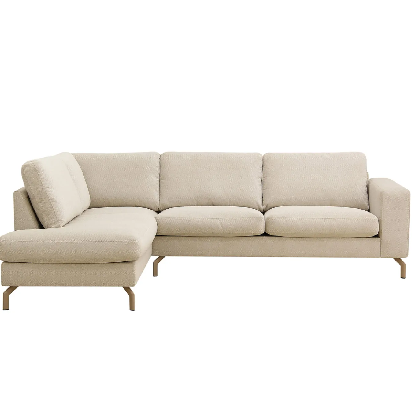 Hoekbank Gwen 3-Zits Vinci Beige Links - Giga Meubel