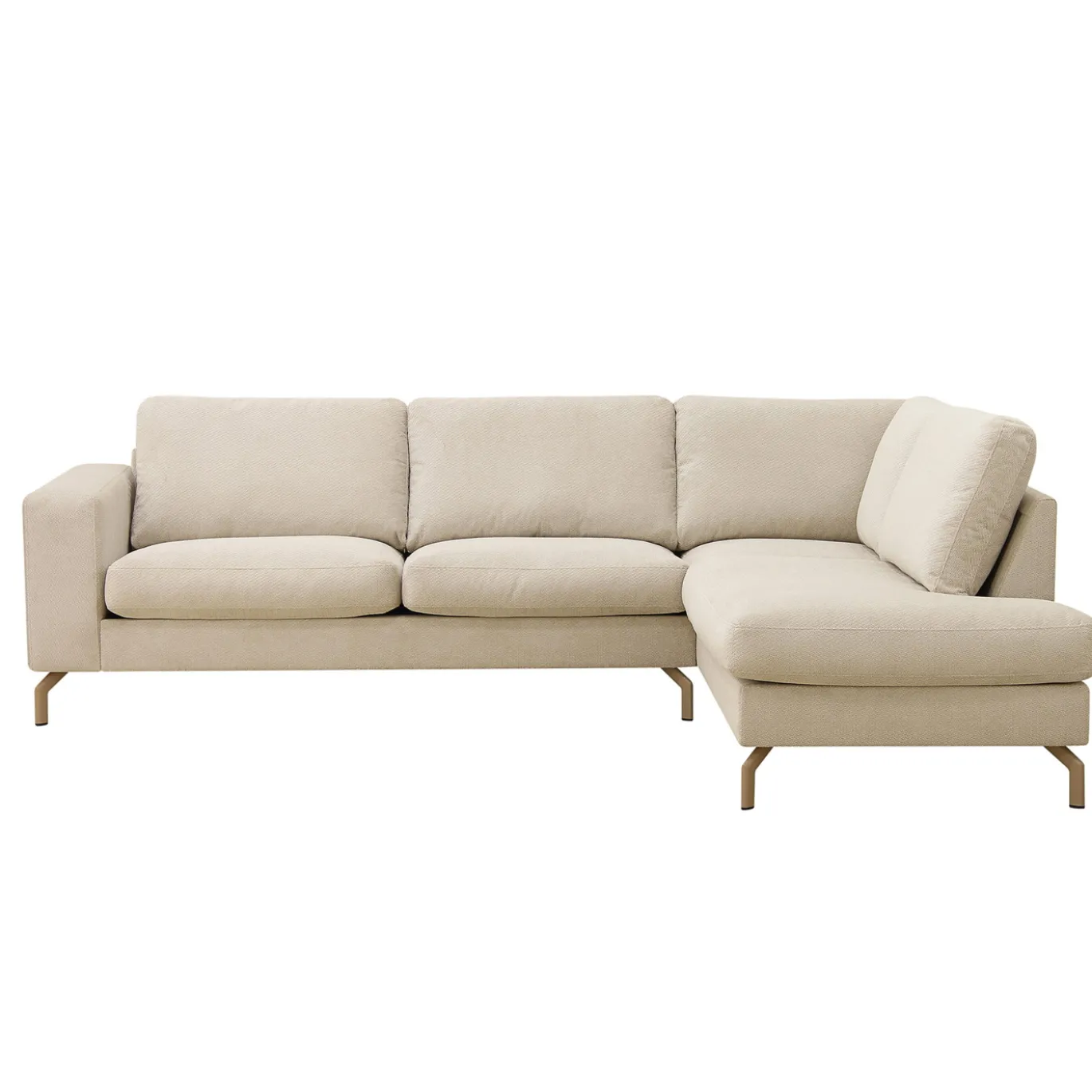 Hoekbank Gwen 3-Zits Vinci Beige Rechts - Giga Meubel