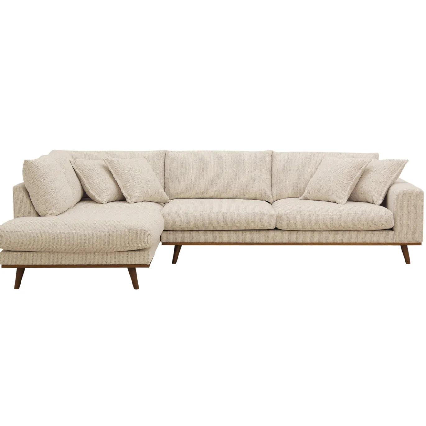 Hoekbank Harper 3-Zits Silencio Beige Links - Giga Meubel