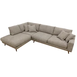Hoekbank Harper 3-Zits Silencio Lichtbruin Links - Giga Meubel
