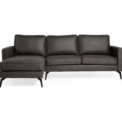 Hoekbank Jackson Microleder Antraciet - Giga Meubel