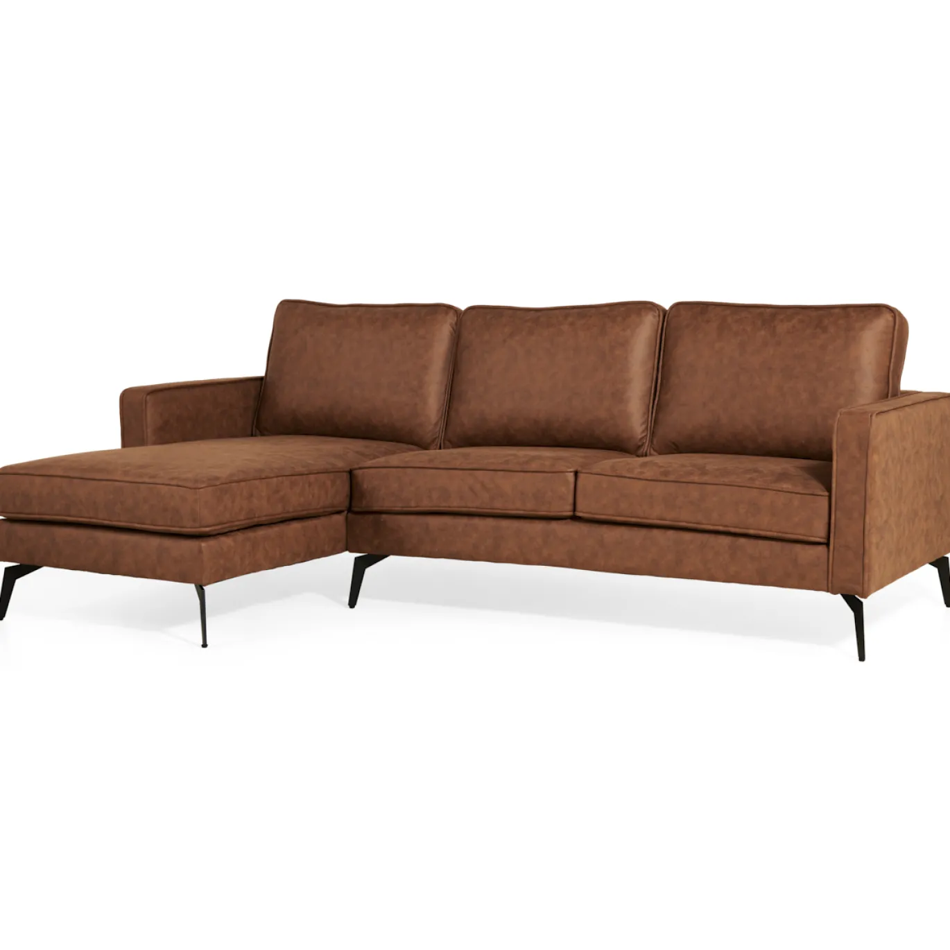 Hoekbank Jackson Microleder Cognac - Giga Meubel