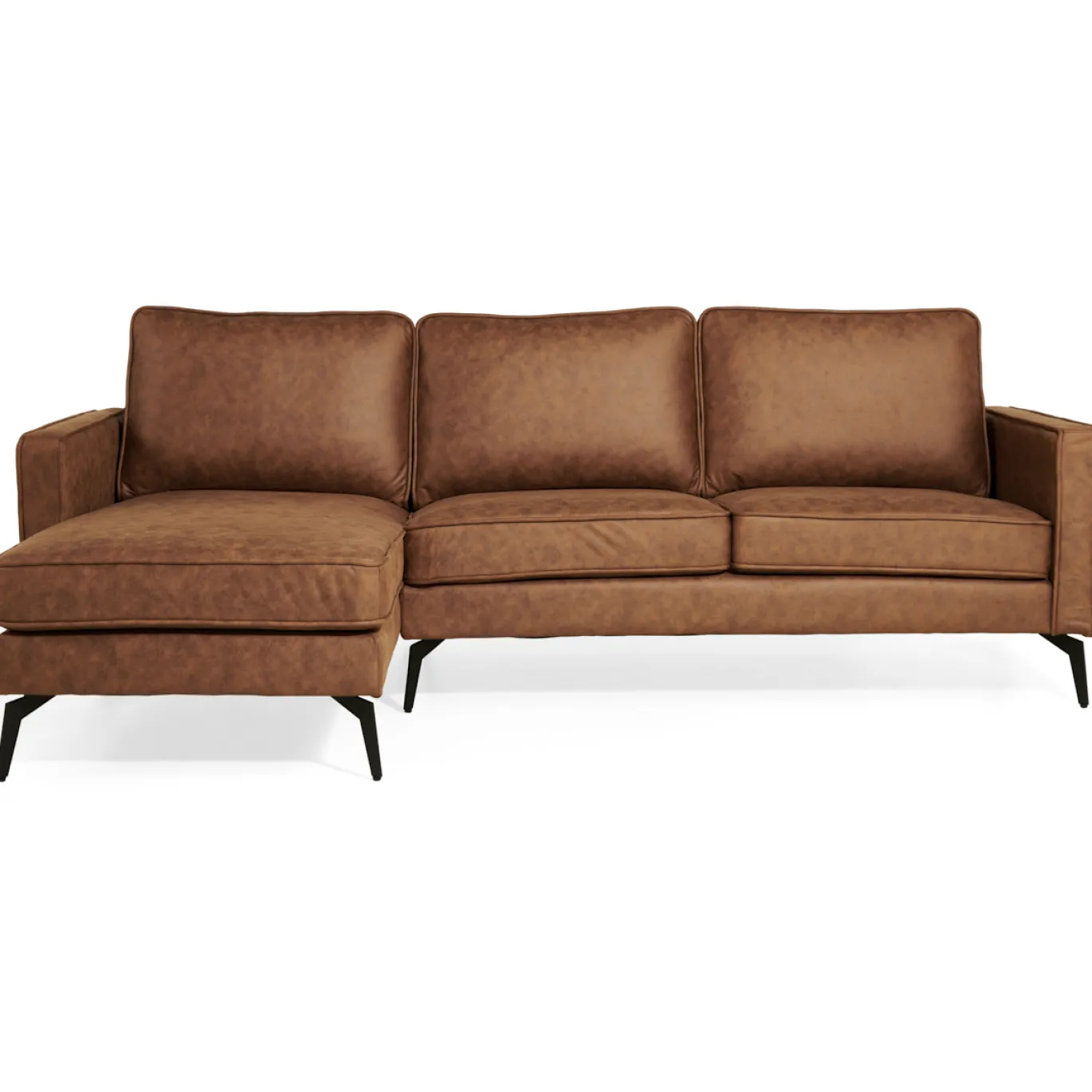 Hoekbank Jackson Microleder Cognac - Giga Meubel