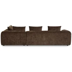Hoekbank June Chenille Choco Rechts - Giga Meubel