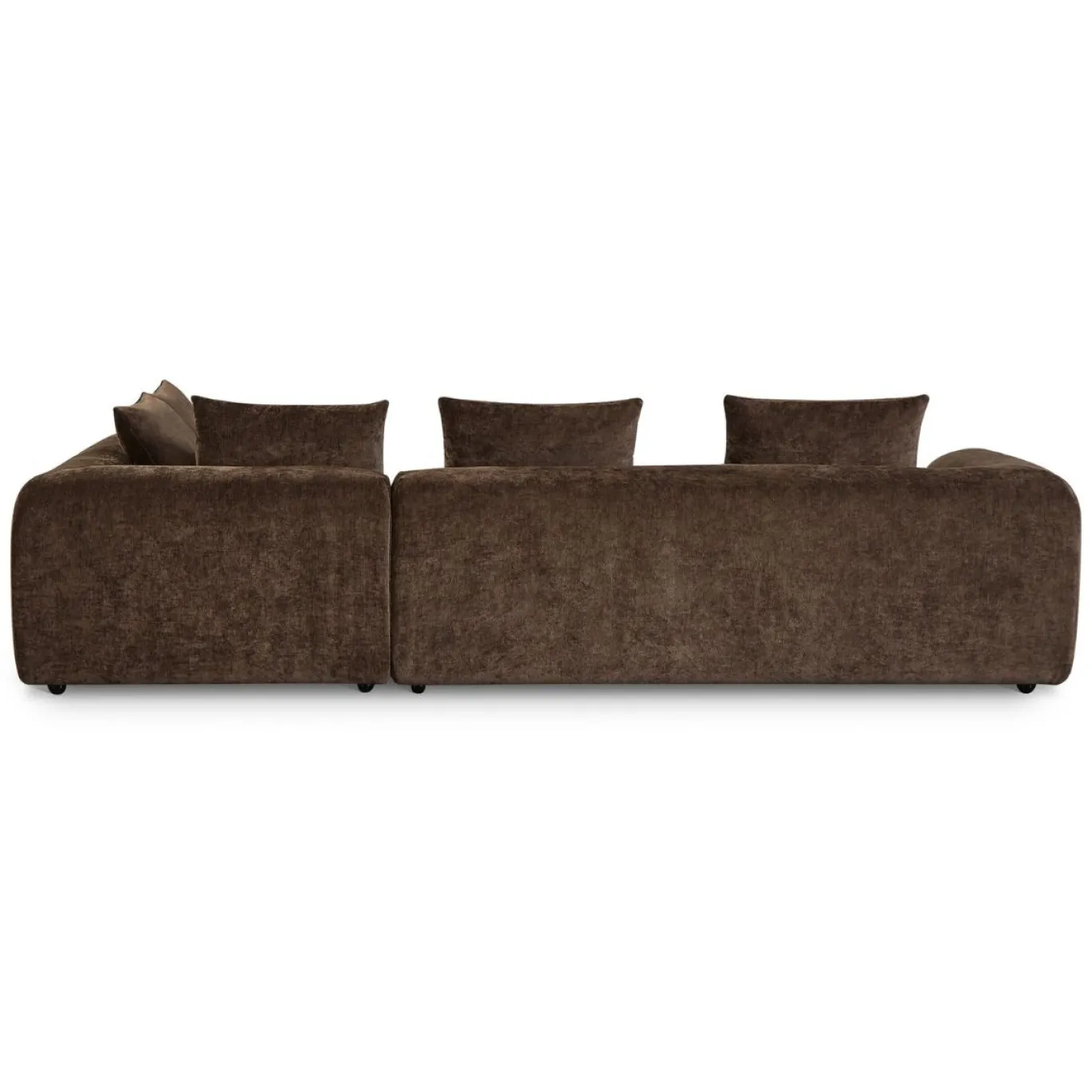 Hoekbank June Chenille Choco Rechts - Giga Meubel
