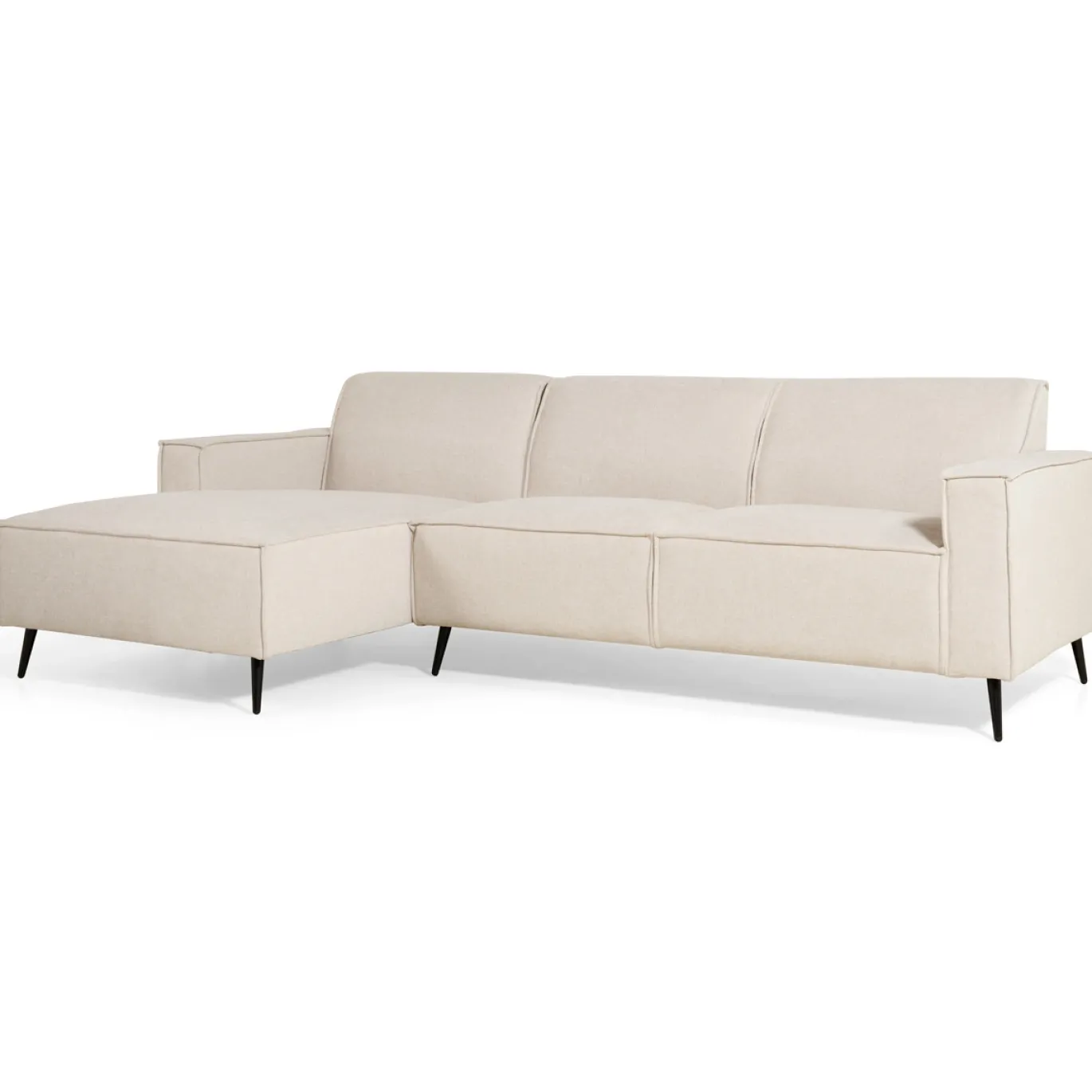 Hoekbank Kate Links Linnen Beige - Giga Meubel