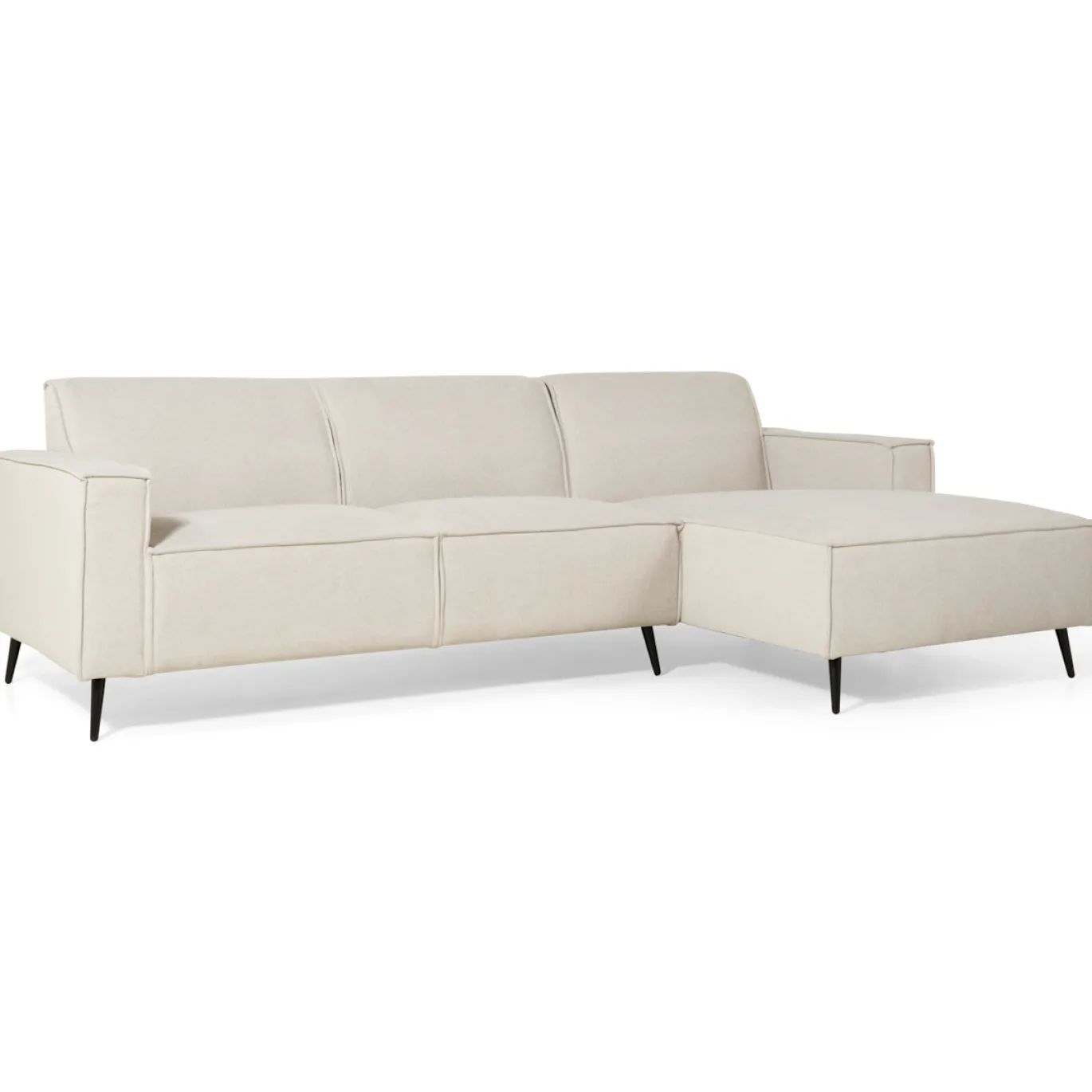 Hoekbank Kate Rechts Linnen Beige - Giga Meubel