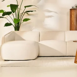 Hoekbank Laila Stof Beige Links - Giga Meubel