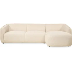 Hoekbank Laila Stof Beige Rechts - Giga Meubel