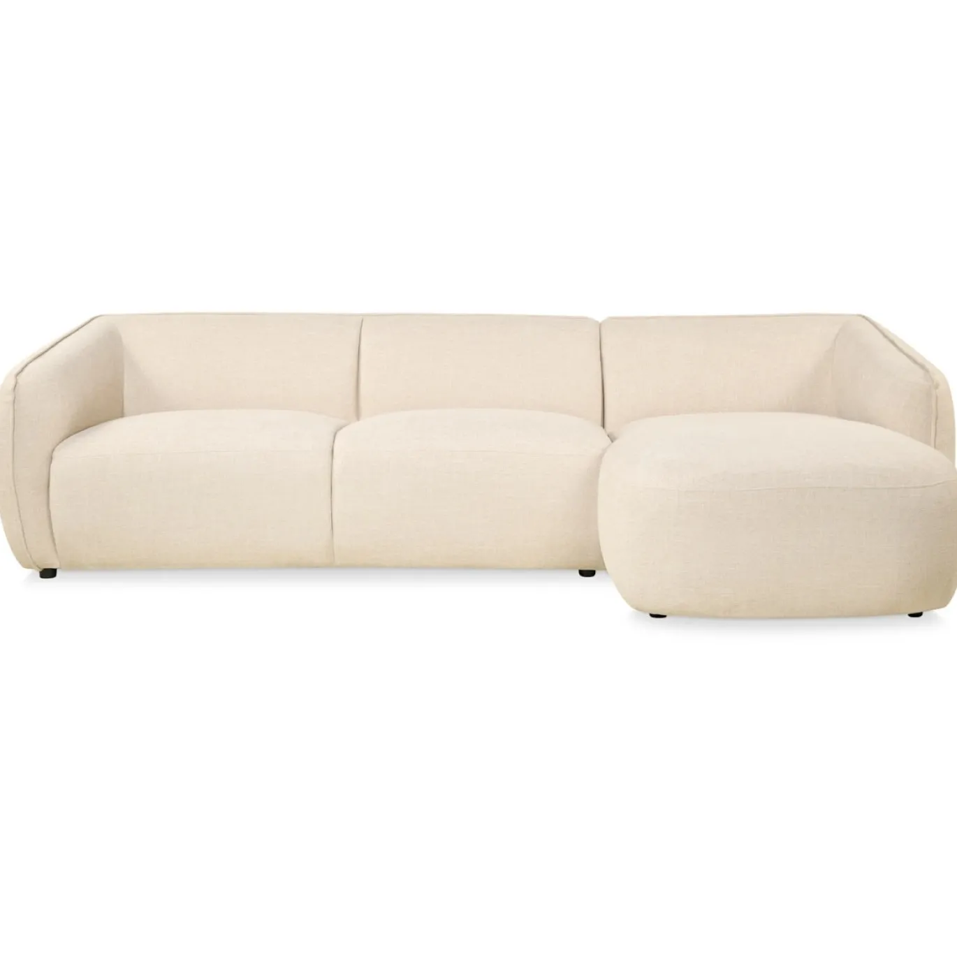 Hoekbank Laila Stof Beige Rechts - Giga Meubel