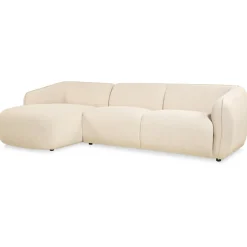 Hoekbank Laila Stof Beige Rechts - Giga Meubel
