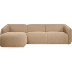 Hoekbank Laila Stof Taupe Links - Giga Meubel