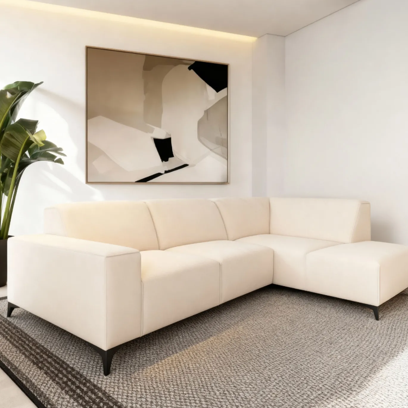 Hoekbank Maddox 3-Zits Holms Beige Rechts - Giga Meubel
