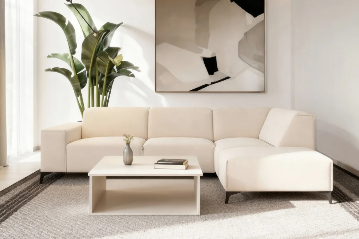 Hoekbank Maddox 3-Zits Holms Beige Rechts - Giga Meubel