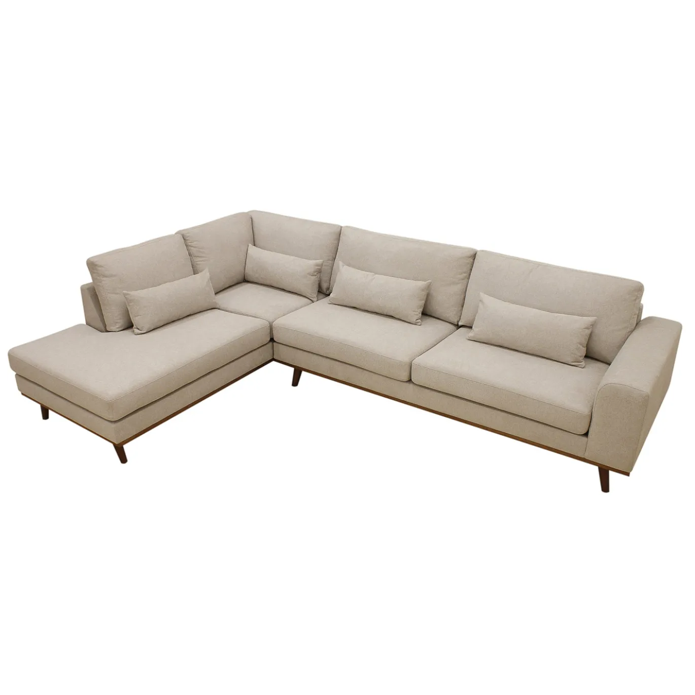 Hoekbank Paloma 3-Zits Borg Beige Links - Giga Meubel