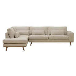 Hoekbank Paloma 3-Zits Borg Beige Links - Giga Meubel