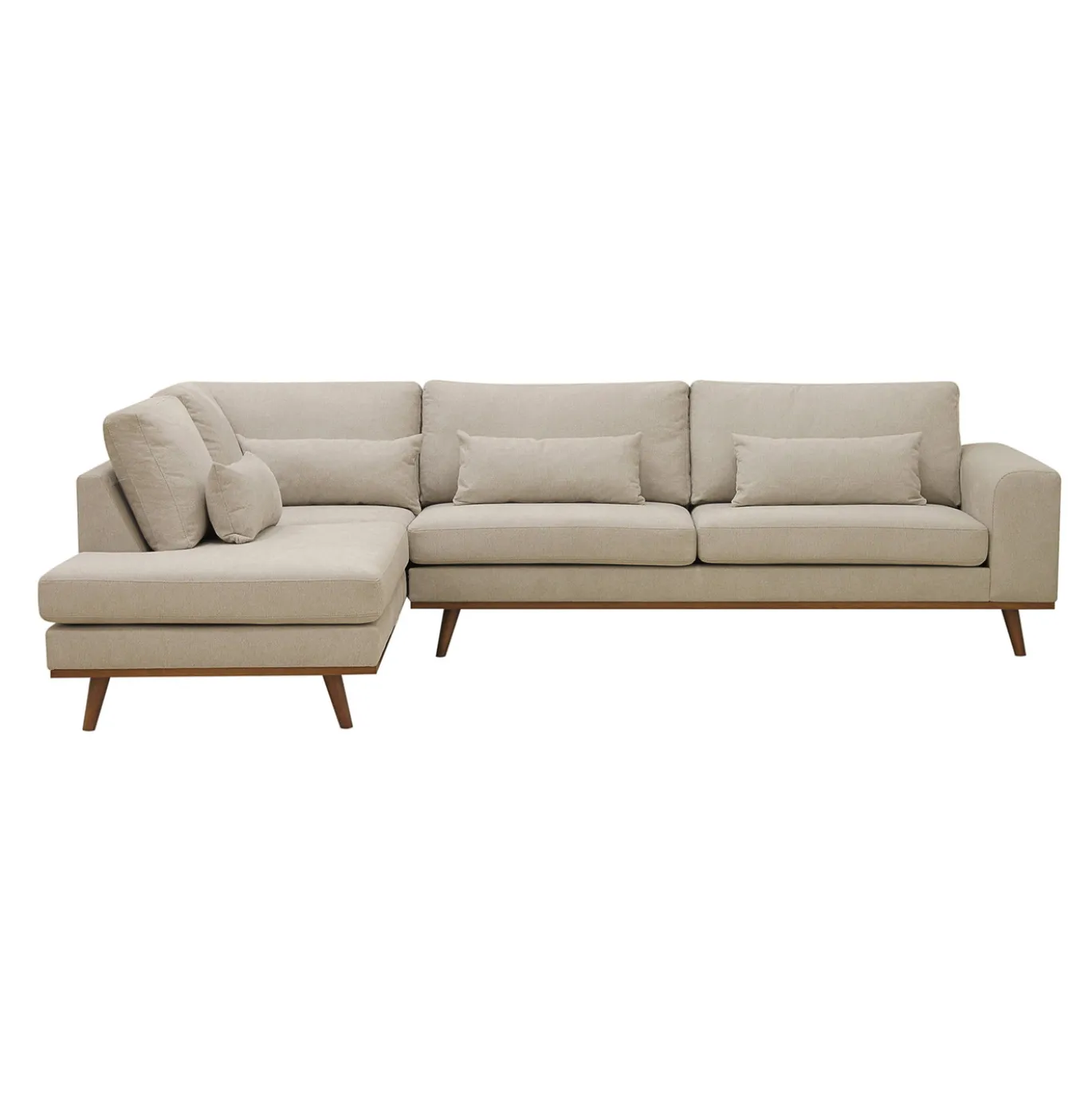 Hoekbank Paloma 3-Zits Borg Beige Links - Giga Meubel