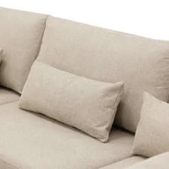 Hoekbank Paloma 3-Zits Borg Beige Rechts - Giga Meubel