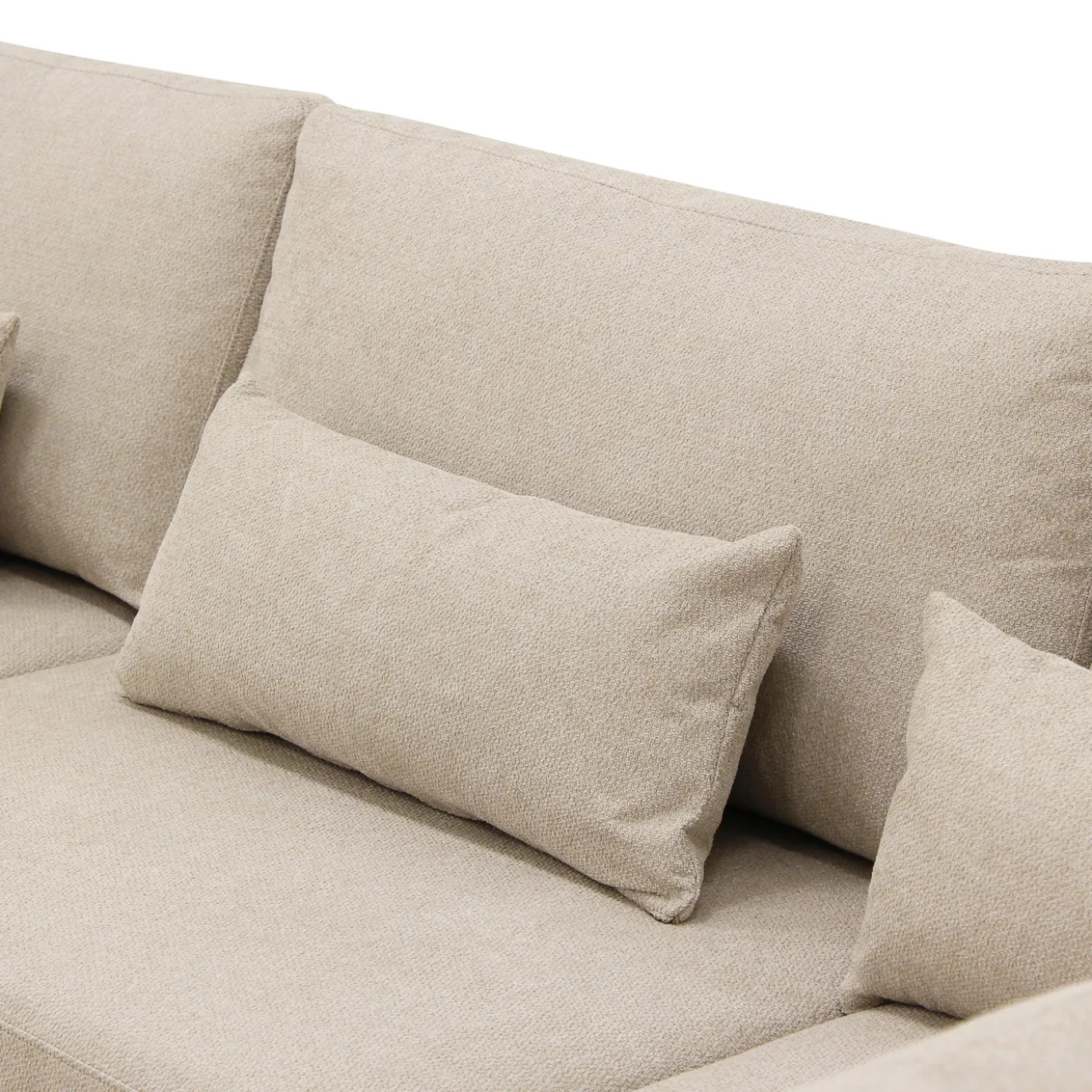Hoekbank Paloma 3-Zits Borg Beige Rechts - Giga Meubel