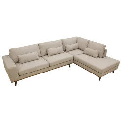 Hoekbank Paloma 3-Zits Borg Beige Rechts - Giga Meubel