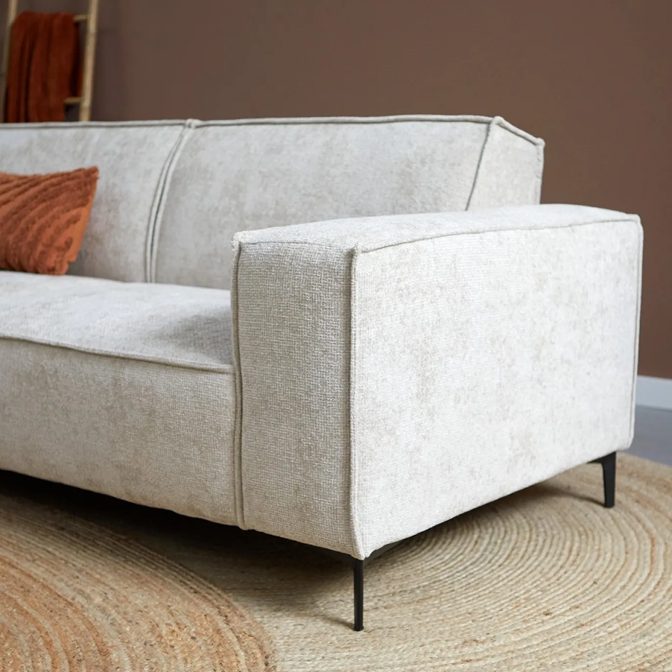 Hoekbank River met Ottoman Links Majestic Beige