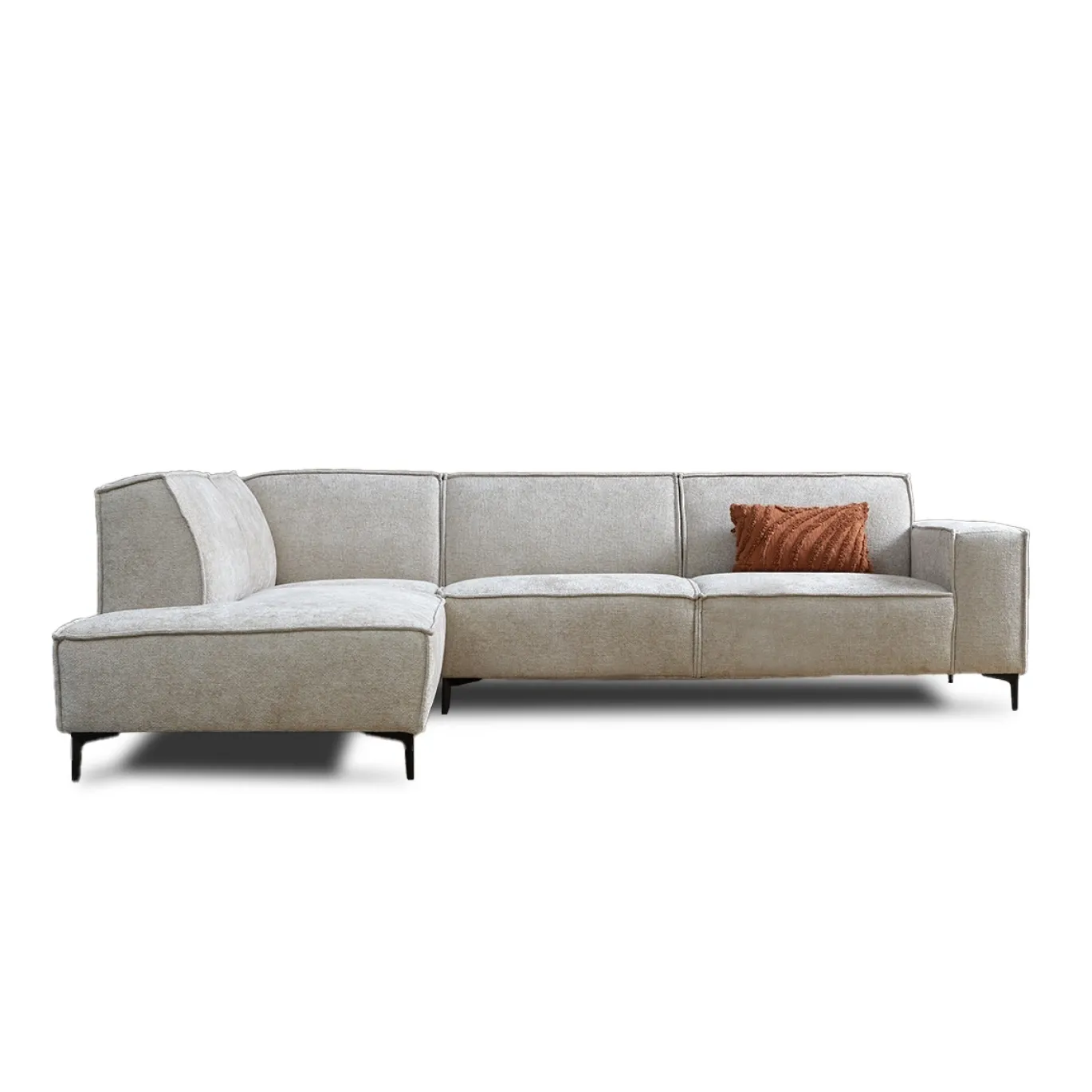 Hoekbank River met Ottoman Links Majestic Beige