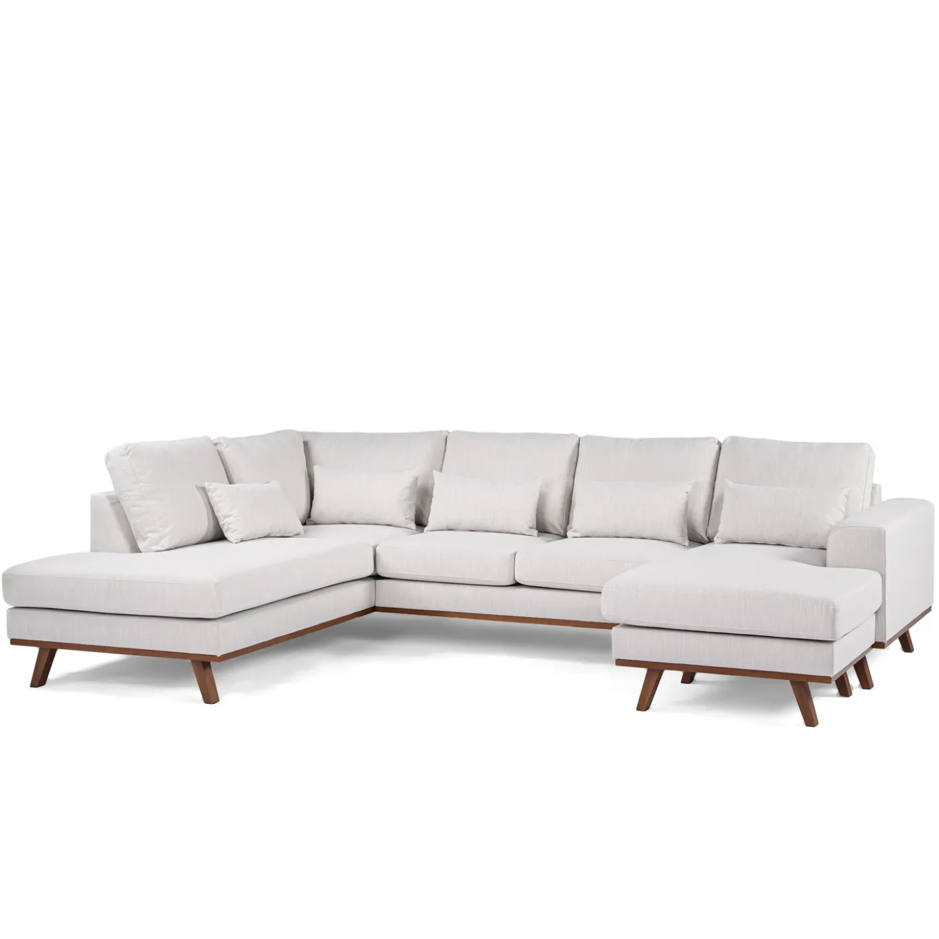 Hoekbank 3-Zits Melva Japandi Beige Links - Giga Meubel