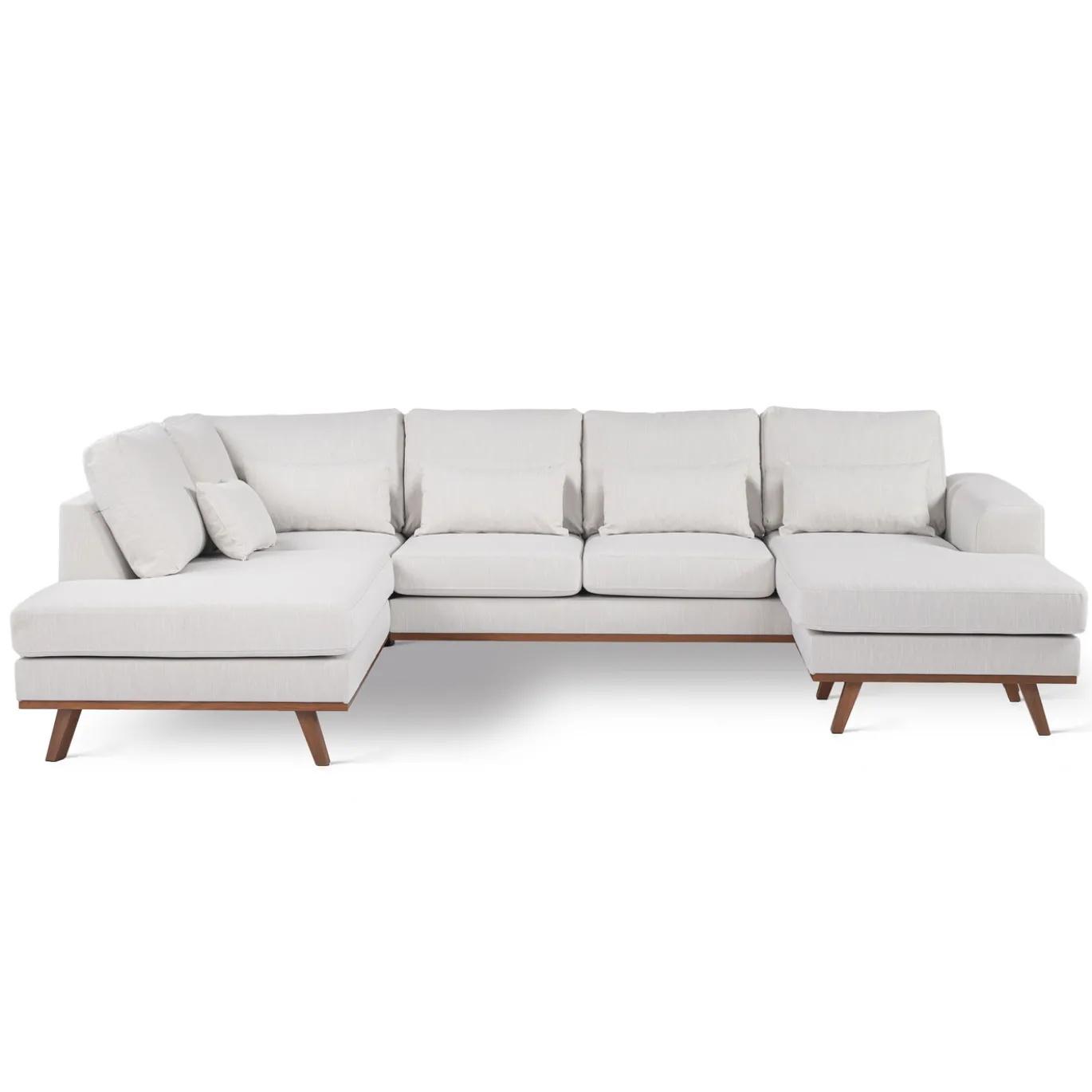 Hoekbank 3-Zits Melva Japandi Beige Links - Giga Meubel