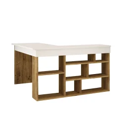 Hoekbureau Catania Melamine Atlantic Pine Wit
